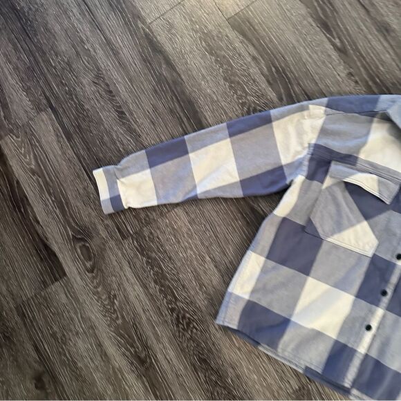 Dr. Denim Nathalie Shirt in Slate Blue Check - Picture 2 of 10